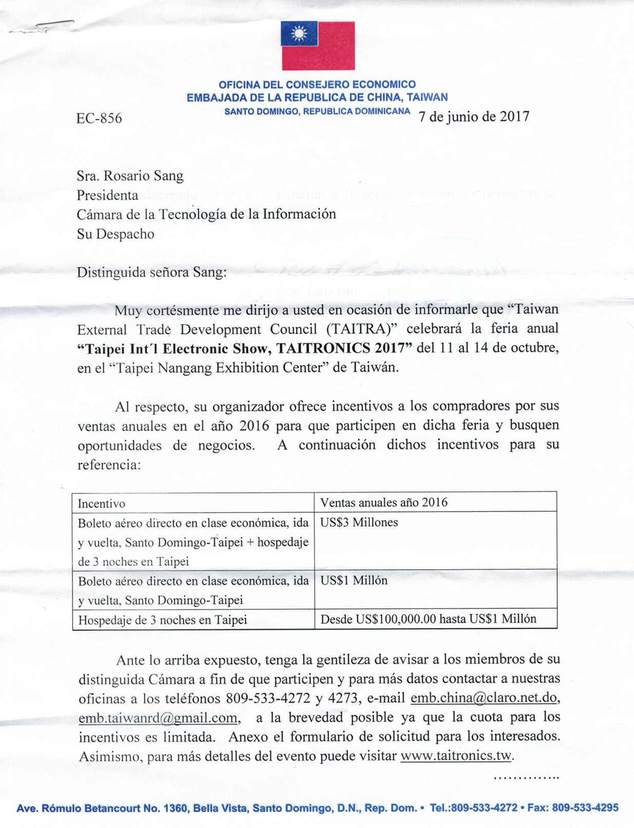 Feria anual Taipei Int'l Electronic Show, TAITRONICS 2017